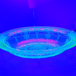 Stunning Vintage Uranium Serving Dish